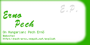 erno pech business card